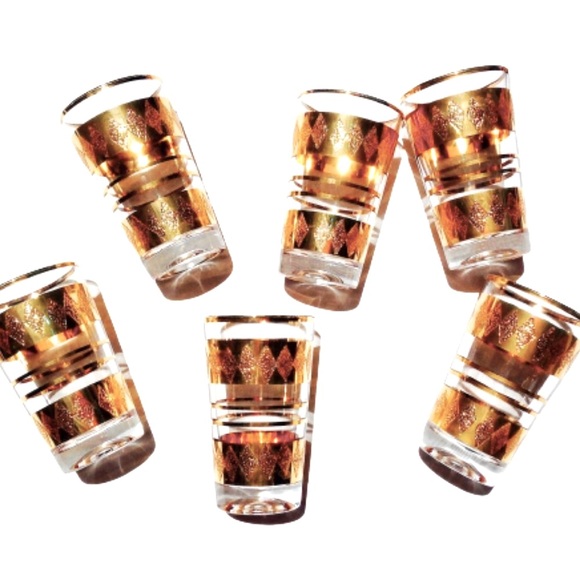 Hand Crafted Other - 6 Real Moroccan Tea Glasses
